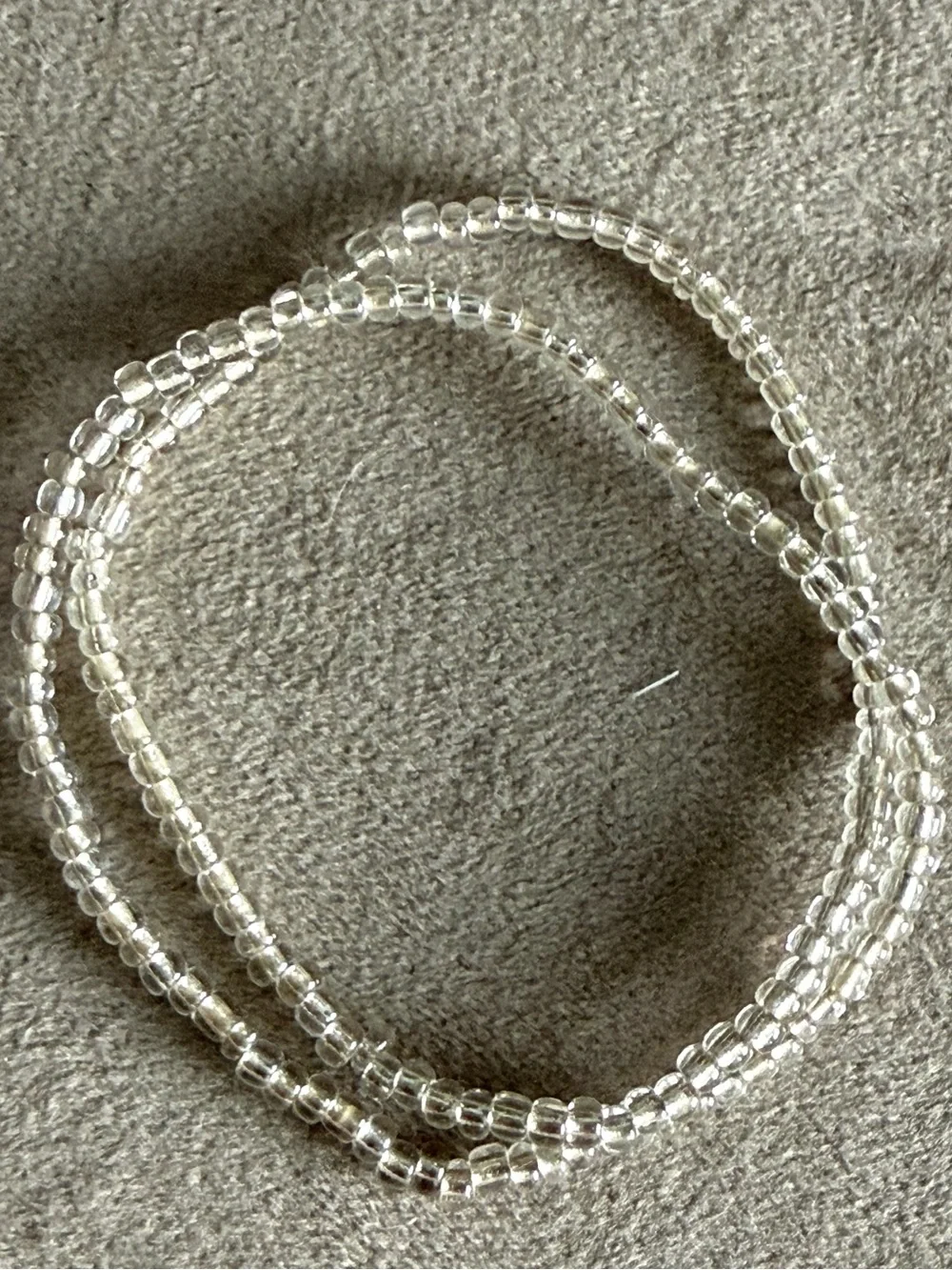 Clear Glass Beaded Stretch Bracelet - Women Jewelry